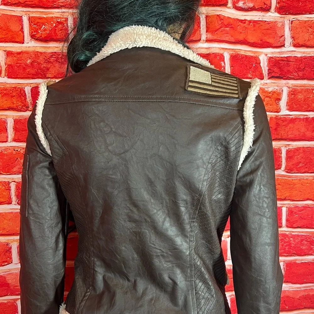 Affliction Women’s Black premium leather jacket - Picture 7 of 11